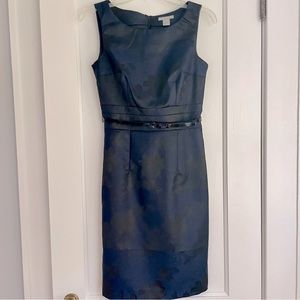 H&M Navy Floral Print Sheath Dress